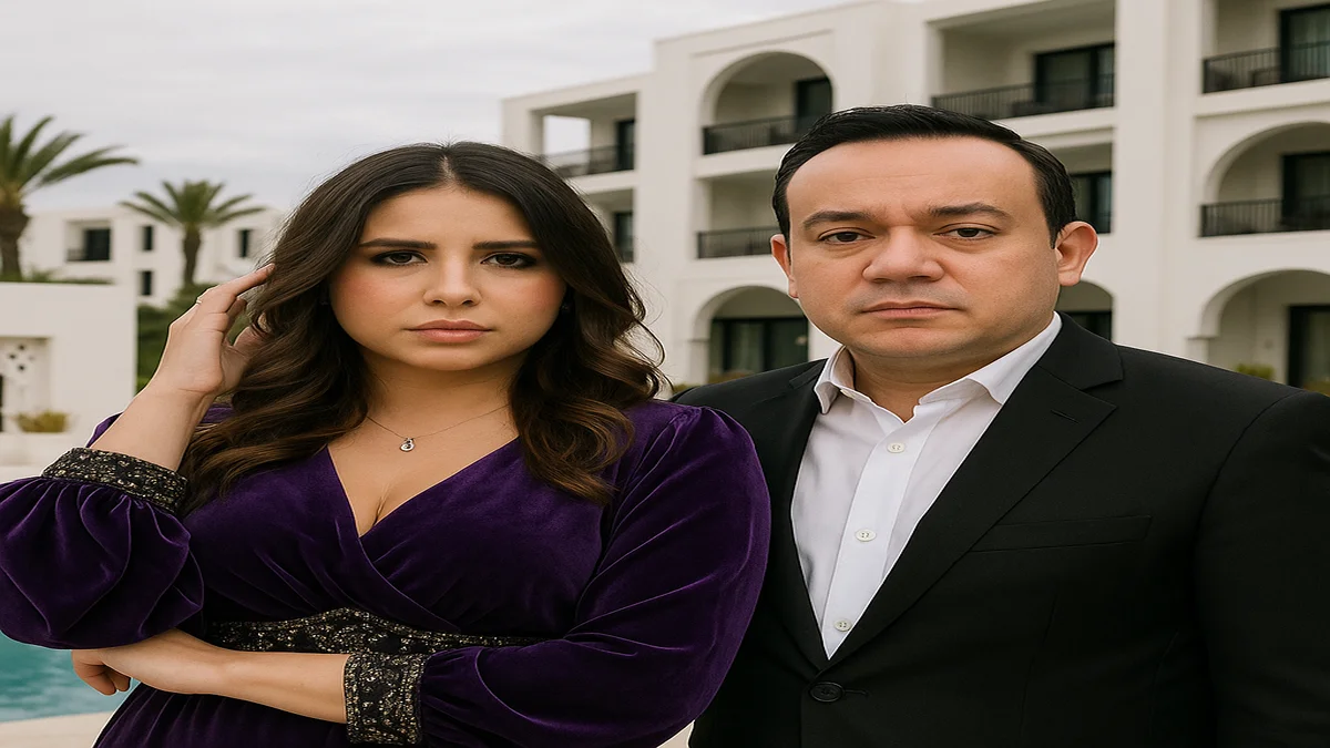 غضب علاء الشابي وريهام بن علية… بسبب منعهما من دخول نزل سياحي علاء الشابي و زوجته - صورة مولدة بالذكاء الاصطناعي-