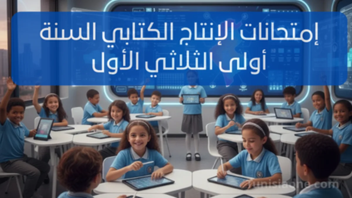 امتحانات الانتاج الكتابي السنة اولى الثلاثي الأول