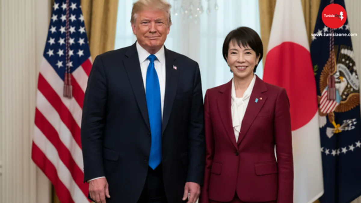 Donald Trump Declares "Full Support" for Japan’s Sanae Takaichi الرئيس نرامب رفقة رئيسة الوزراء اليابانية