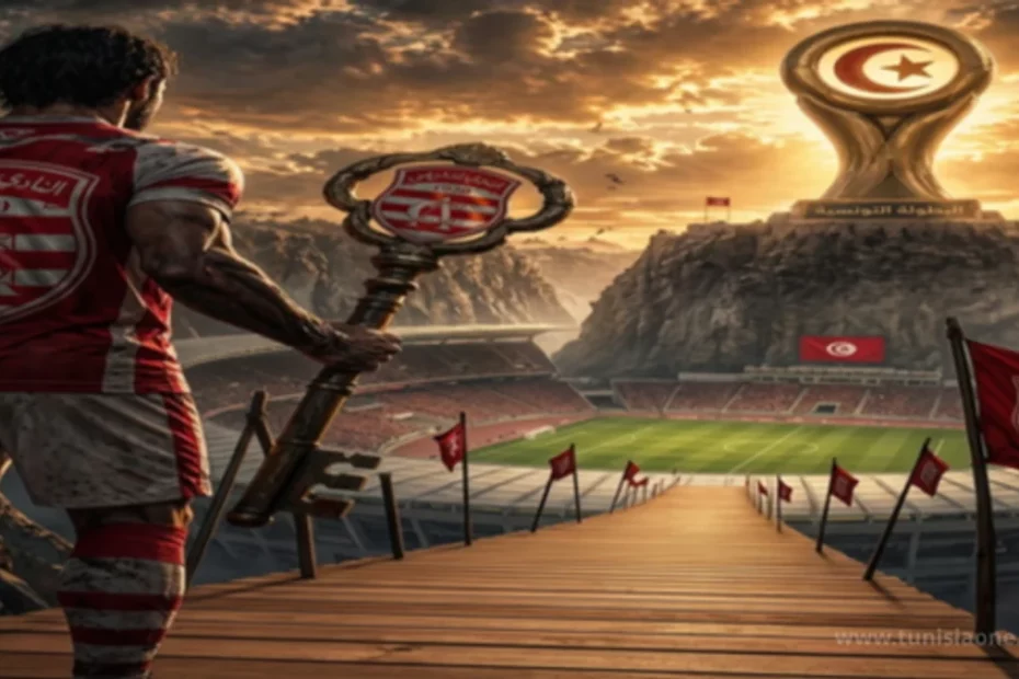 Club Africain: 90% Chance to Crown as 2026 Tunisian Champions - An In-Depth Analysis A Club African player celebrating with the Tunisian trophy in a crowded stadium, featuring the Tunisia One logo and a 90% championship probability for 2026.