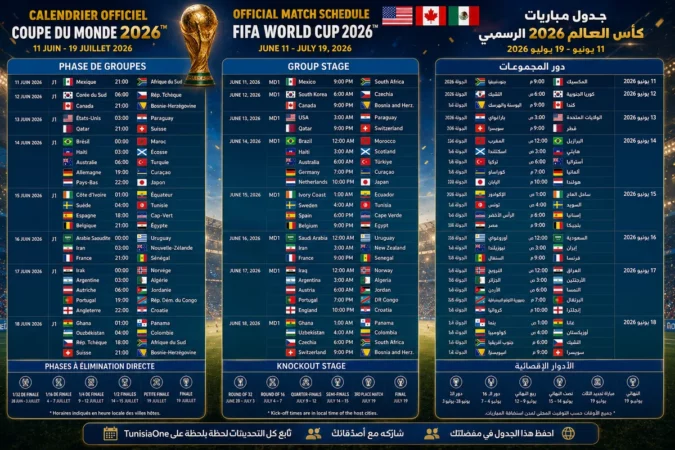 جدول مباريات كأس العالم 2026: المواعيد الكاملة وطريق المنتخبات العربية